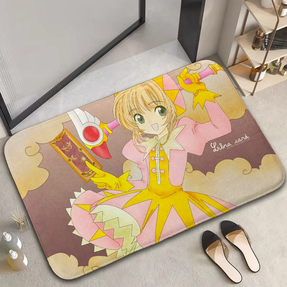 Card-Captor Sakura Kitchen Floor Mat Room Rug Things to the House Entrance Door Doormat Outdoor Bathroom Carpet Customized Home