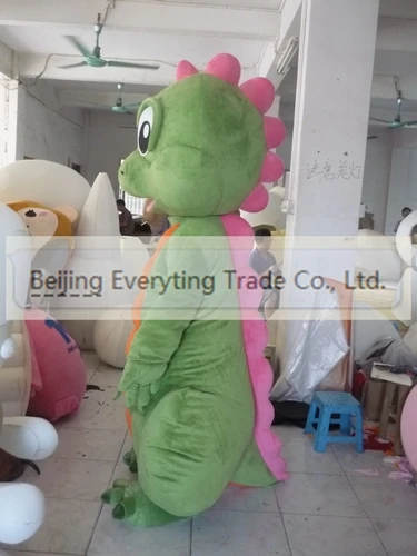 New Adult Hot Sale Foam Green Dinosaur Fancy Cartoon Mascot Costume Plush Christmas Fancy Dress Halloween Mascot Costume