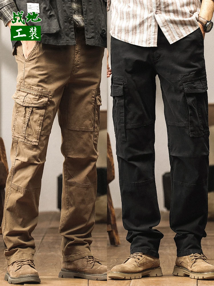 

Outdoor Men's Casual Work Pants Multiple kets Loose Straight Leg Faionable Long Trousers Autumn Winter New Sle