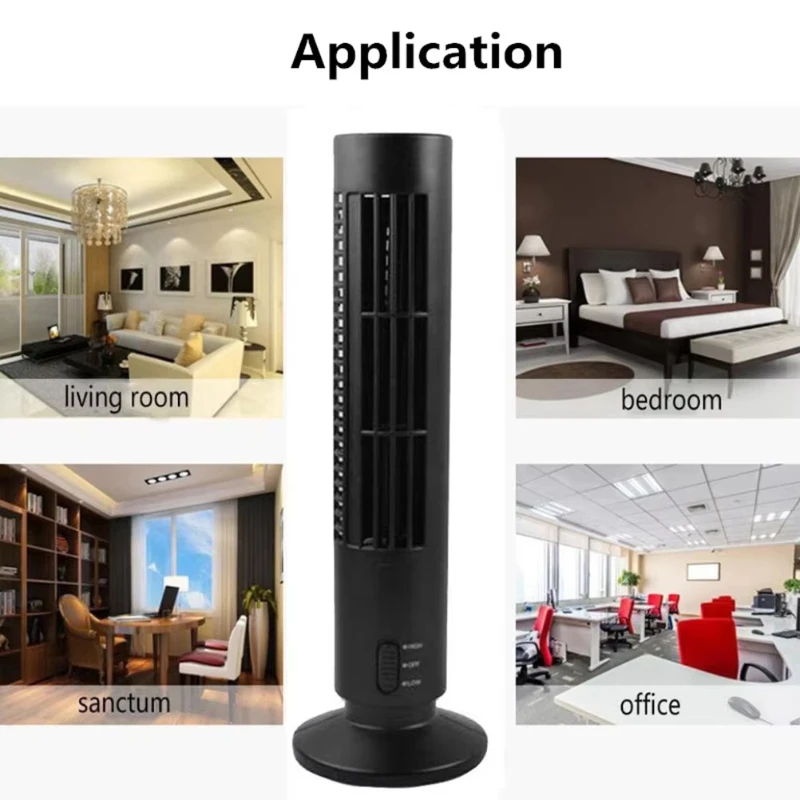 USB Mini Tower Fan Portable Vertical Desk Fan 5V Small Cooling Fan for Office Bedroom Desktop Laptop Table Summer Air Cooler ﻿ view 6