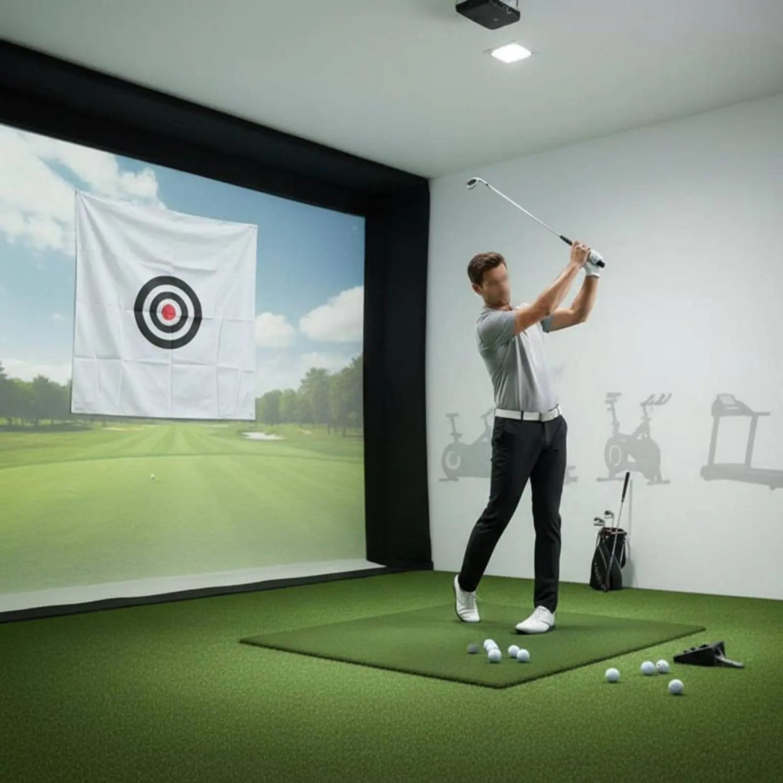 

Golf Practice Target Net Long-Lasting Canvas Golf Hitting Target Sports Training Indoor Outdoor Use Bright Print