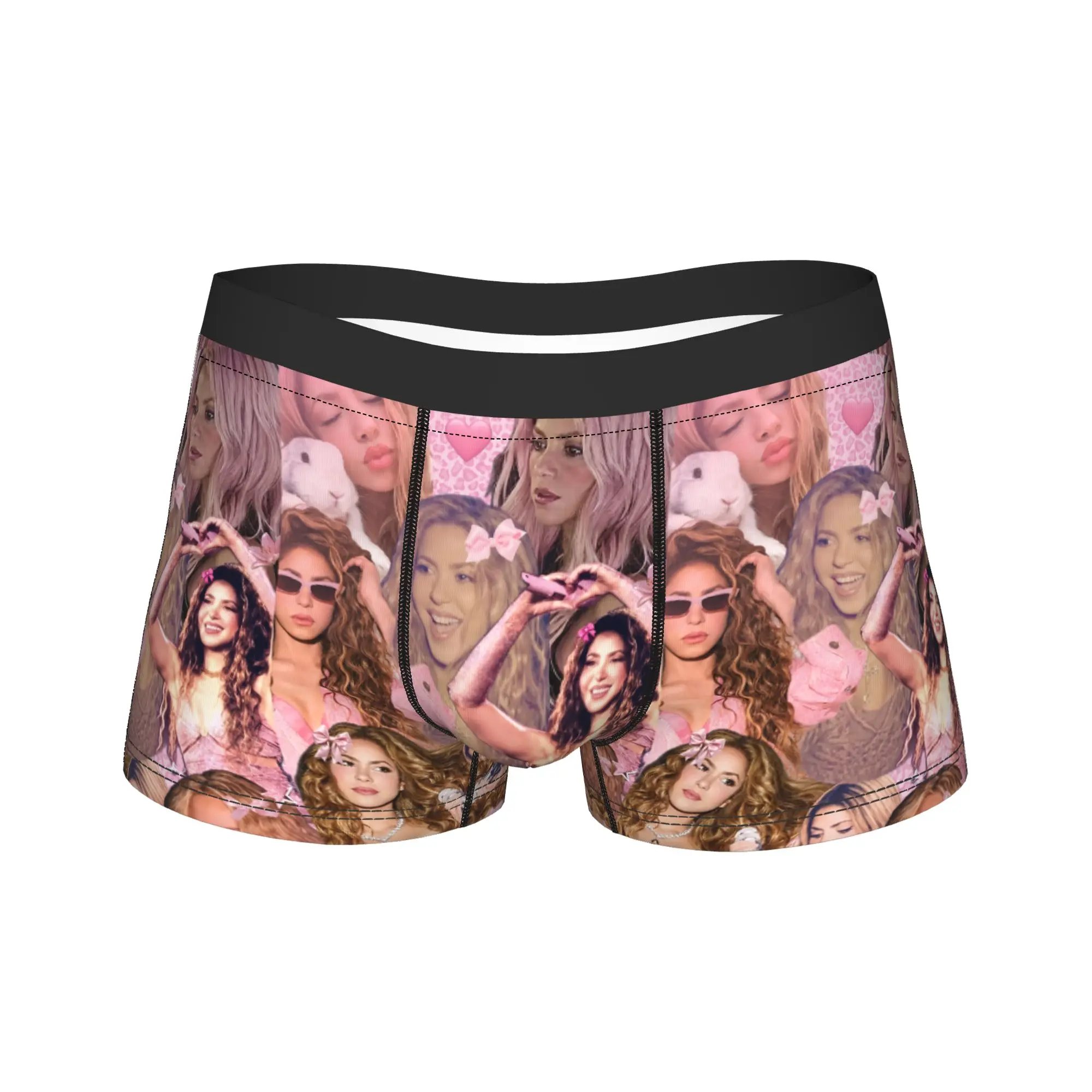 Shakira Colombian Singer Man Underwear  Boxer Briefs Shorts Panties Novelty Breathable Underpants for Homme S-XXL