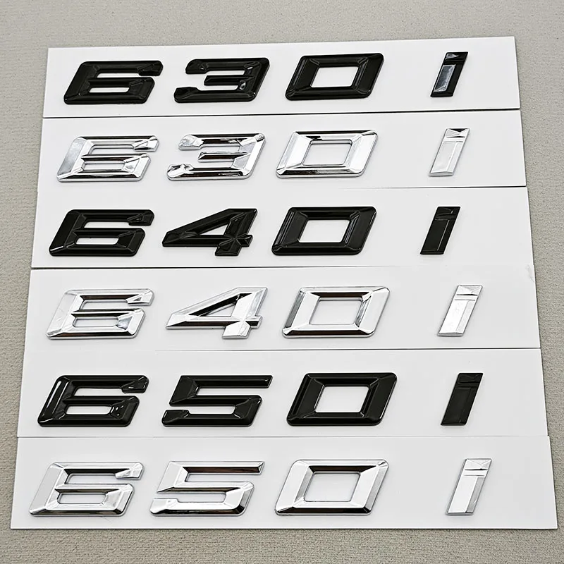 

НОВЫЕ 3D-логотипы из АБС-пластика для автомобилей, буквы 630i 640i 650i, наклейка на задний багажник, эмблема, декоративная наклейка для BMW 630i 640i 650i F12 F13 F06, маркировка на заднюю часть кузова
