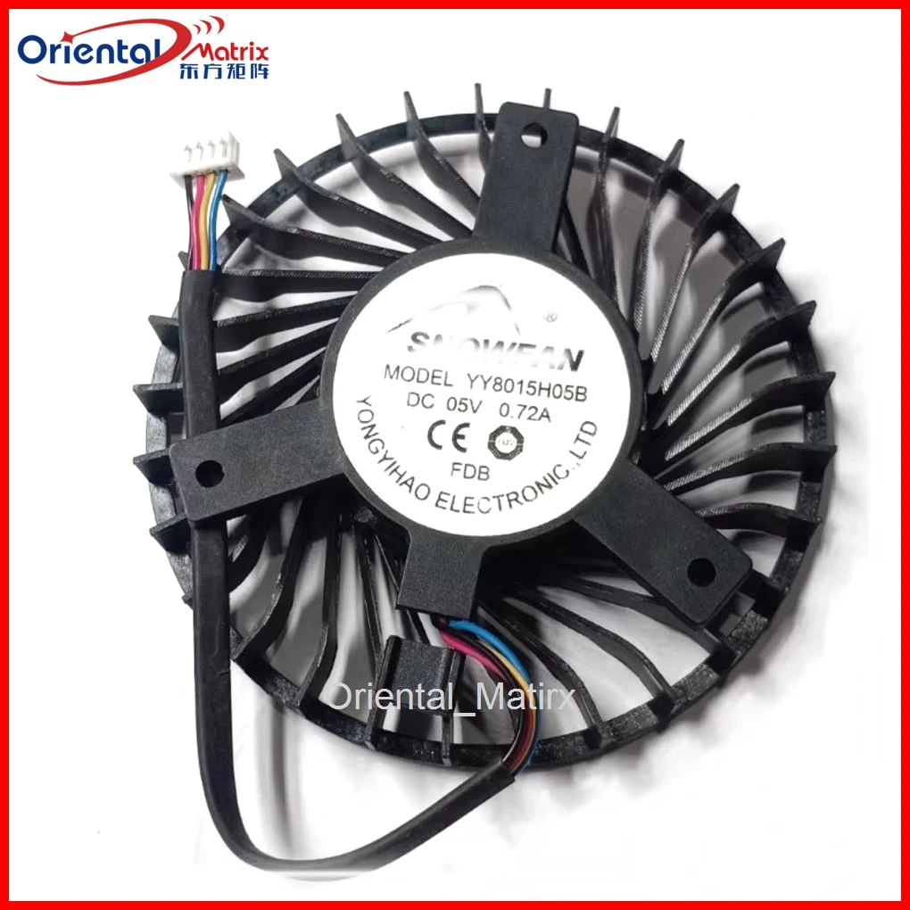 YY8015H05B WSA08015F05H DC5V 0.72A 65mm For MT41A MT31SA Industrial Control Host POSITX All-in-one Motherboard Cooling Fan