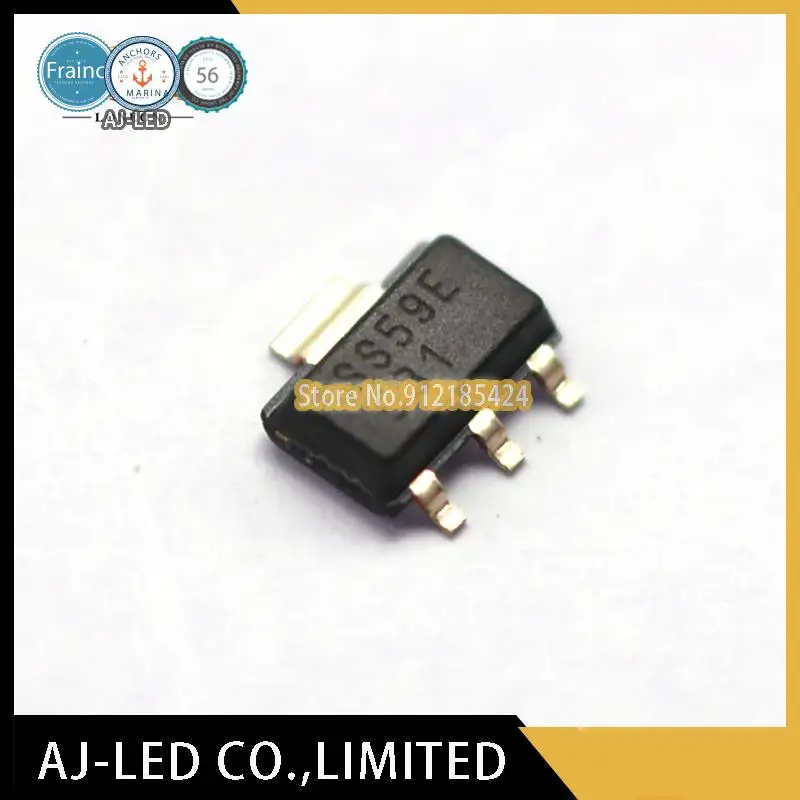 10 pçs/lote SS59ET Sensor Magnético Linear Elemento de Efeito Hall SMD SOT89 Honeywell
