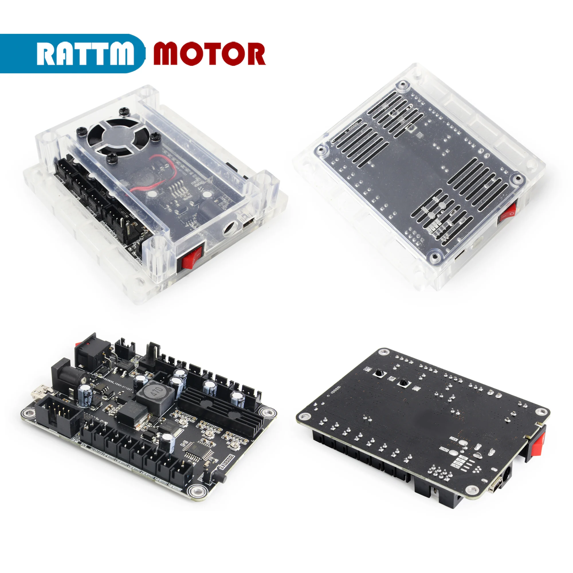 【2022 New】USB GRBL 1.1F CNC controller Card board 3 axis support laser + Limit switch + E-Stop For 1610 3018 etc.