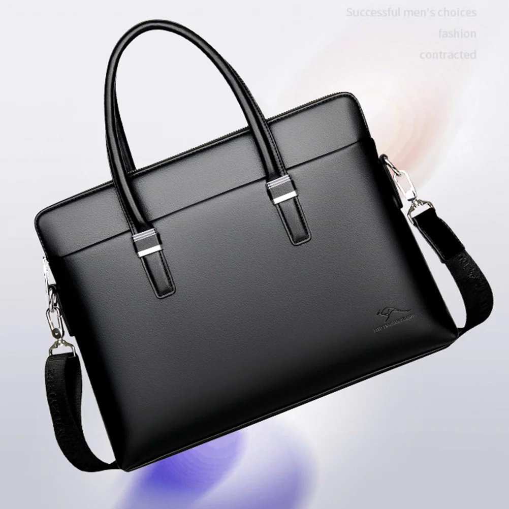 

Laptop Bags Office Canvas for Men Sling Computer Backpack While Handbag Cow Business Briefcase Man