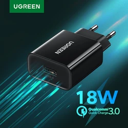 UGREEN Quick 3.0 Charge USB Charger QC3.0 Fast Charger for Xiaomi Samsung iPhone USB Wall EU Adapter Mobile Phone Charger