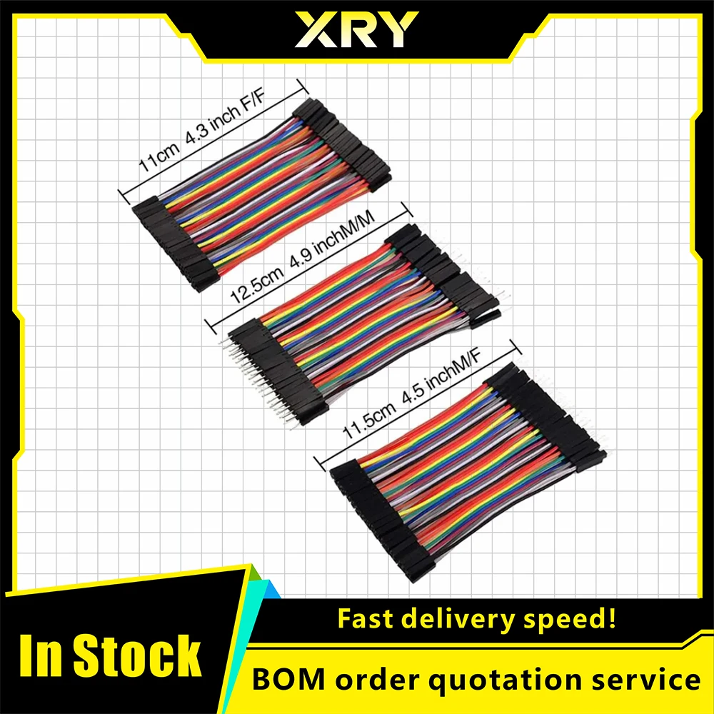 XRY 40PIN Cable Dupont Line 10cm  Male to Male Female to Female Male to FeMale Jumper Dupont Wire Cable For PCB DIY KIT