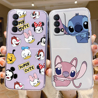 for Realme GT Master Edition 5G Phone Case Mickey Minnie Mouse Daisy Donald Duck Stitch Cute Clear Transparent TPU Soft Cover