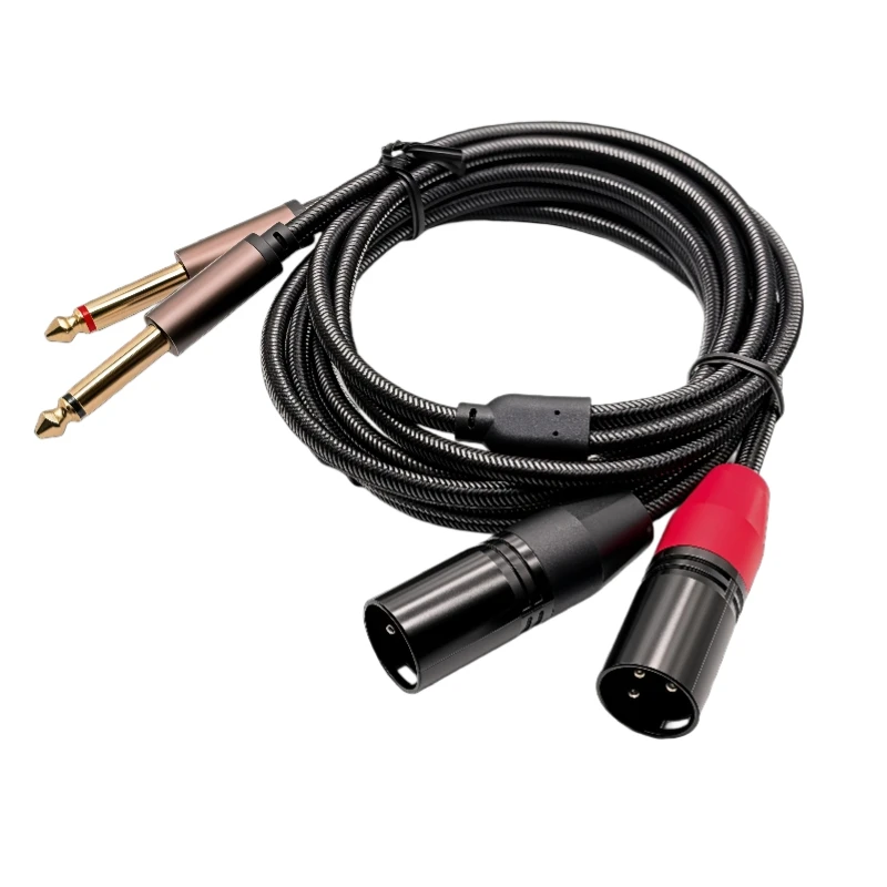 Hifi Audio Cable Dual 6.5mm Male to Dual XLR Male/Female for Amplifier Mixing Board Console 2 XLR to 2 X 1/4' 6.35mm Jack Cord