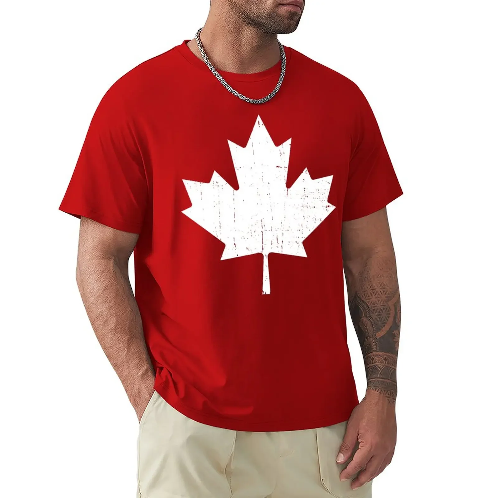 Vintage Canada Maple Leaf Canadian Flag T-Shirt kawaii clothes cute clothes mens champion t shirts