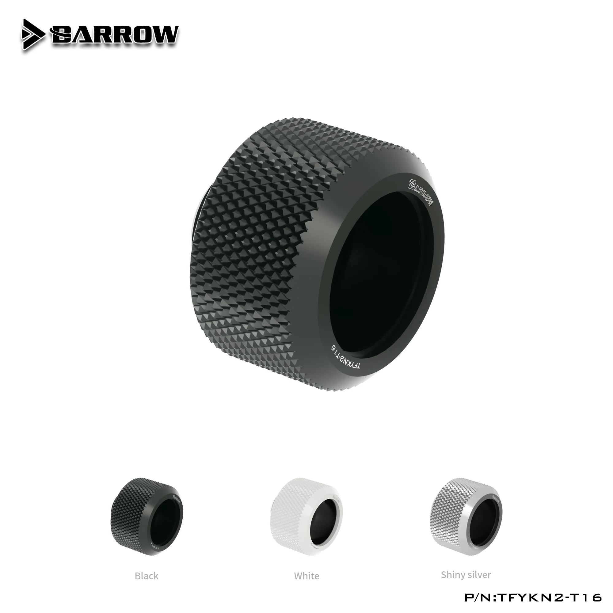 Barrow TFYKN2-T16 OD16mm Hard Tube Fitting Enhanced Anti-Off Rubber Sealing Ring Water Cooling Compression