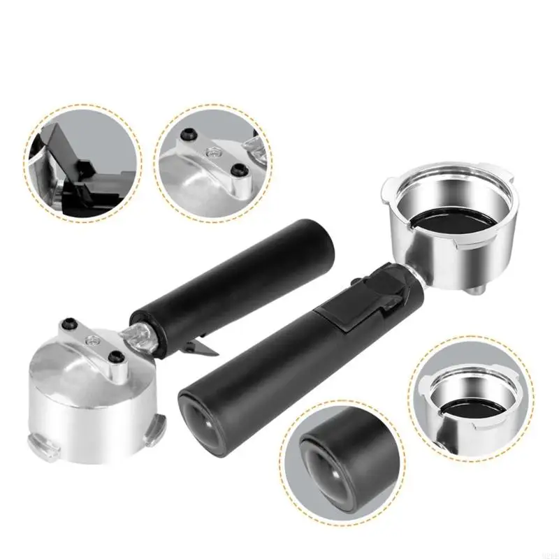 2025 New 51mm Espresso Filter Basket with Base Three Ear Portafilter for Uniform Pressure Distribution Coffee Machine Parts