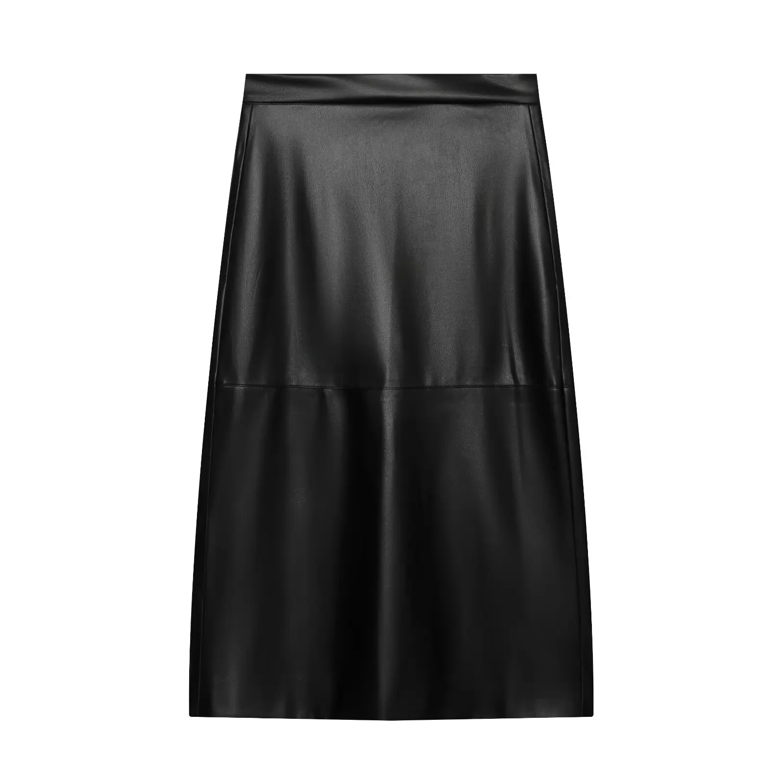 Elegant High Waist Slit Bodycon  Skirt Women's Fashion A-Line Skirt Polyester Fabric Belted Detail Winter Collection