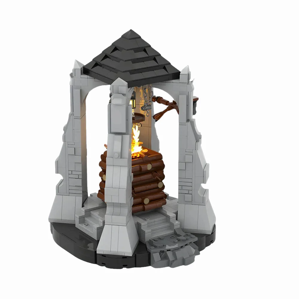 Gobricks MOC Rings Movie Beaconed of Gondor Building Blocks Model Beaconed of Gondor Bricks Assembly Toys Kids Birthday Gifts