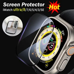 Protetor de Tela 3D para Apple Watch, Película, Ultra, 49mm, Série 7, 8, 41mm, 45mm, 42mm, 38mm, Vidro Não Temperado, iWatch 6, 5, 4, 3, Se, 40 milímetros, 44 milímetros