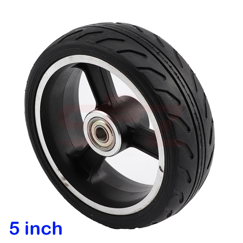 

High Quality Solid Wheel 5 Inch 5.5x2 Fast Wheel Carbon Fiber Scooter Solid Tire with Alloy Rim