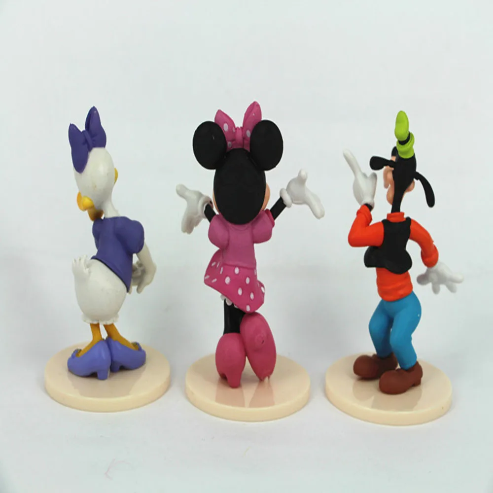 Colección de personajes de dibujos animados de Disney, juego de figuras de PVC de 6 piezas con piezas móviles, decoración navideña de moda, regalo de escritorio para fanáticos