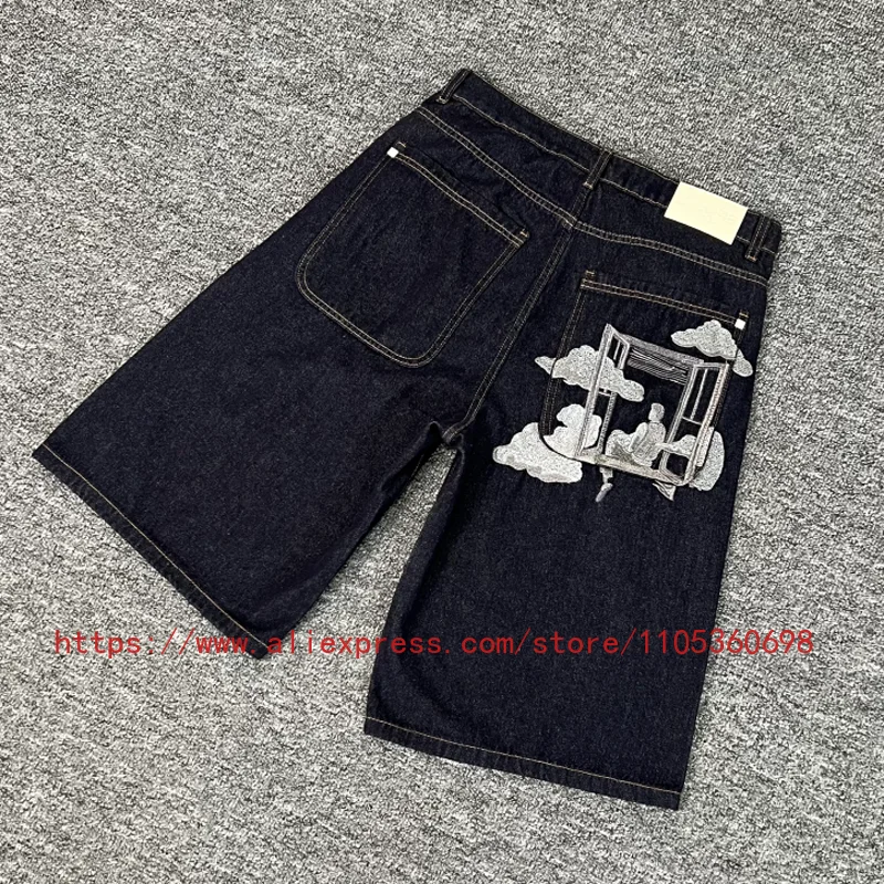 New Arrival Derschutze Denim Shorts High Quality Embroidery Patterns Casual Pants Streetwear Trend Derschutze Jeans