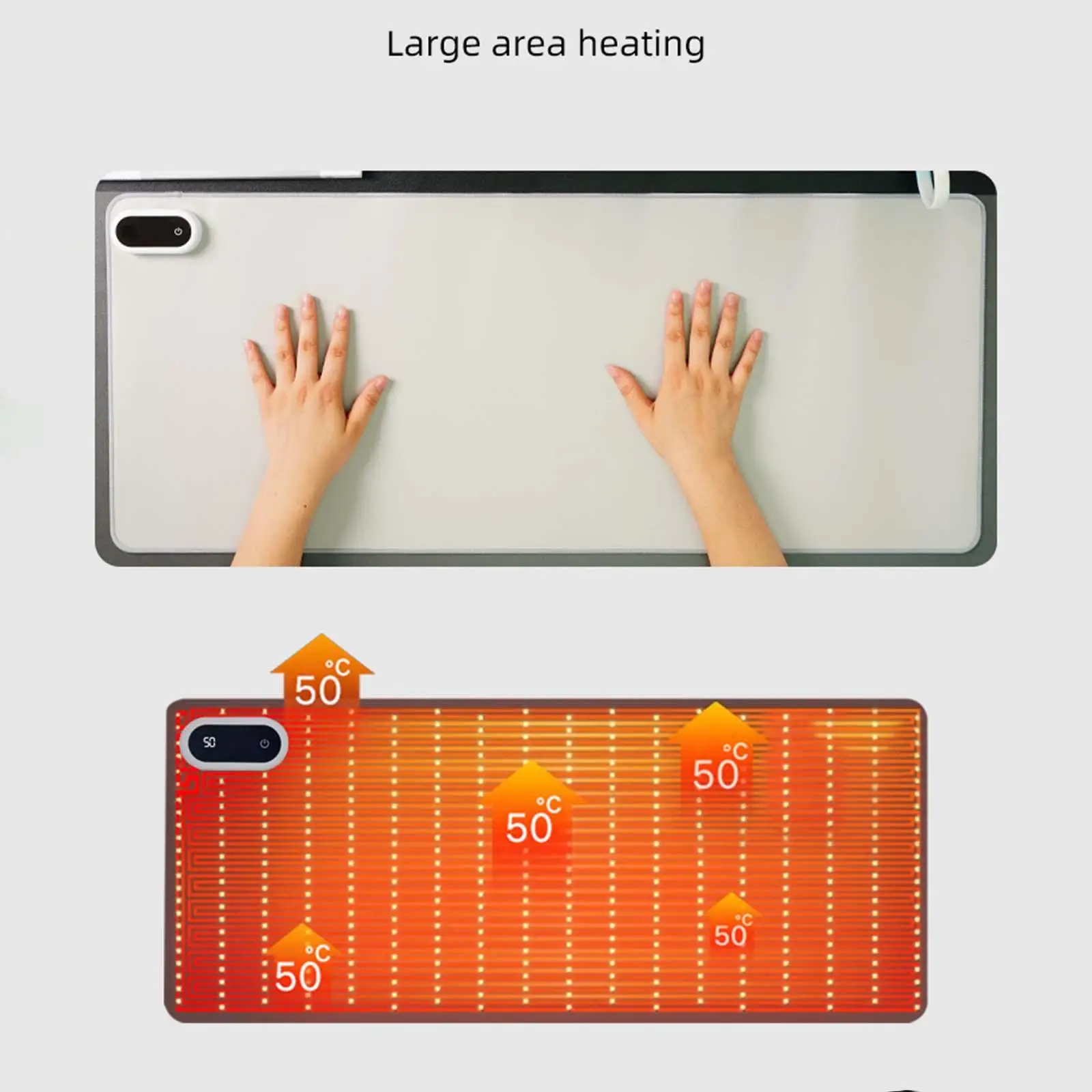 Heated Desk Pad Multipurpose Electric Heating Pad Electric Warm Desk Pad Gaming Mouse Mat for Desktop Home Office Household