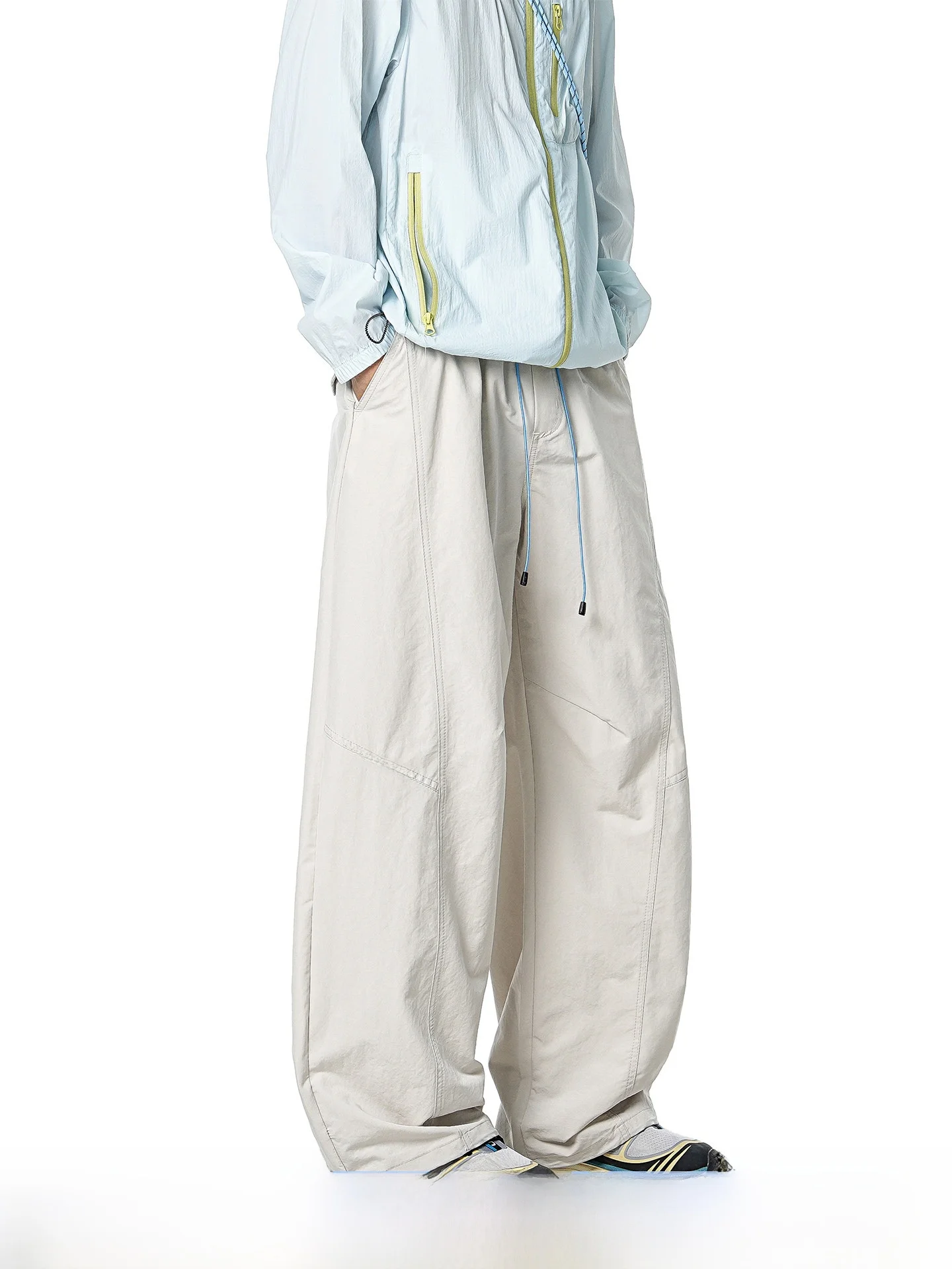 ARTANNIE Men's Outdoor Climbing Casual Pants Summer New 2026 American Straight Loose Sports Long Trousers Polyester Fiber