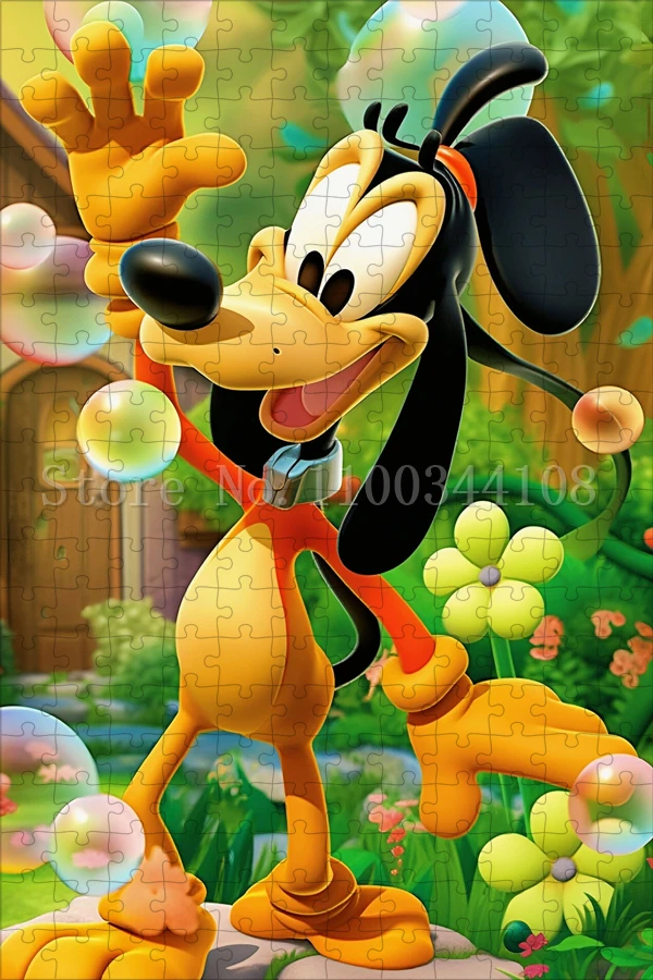 35/300/500/1000 Pieces Disney Pluto Dog Puzzles for Children Intelligence Game Toys Cartoon Puzzles Handmade Toys & Hobbies