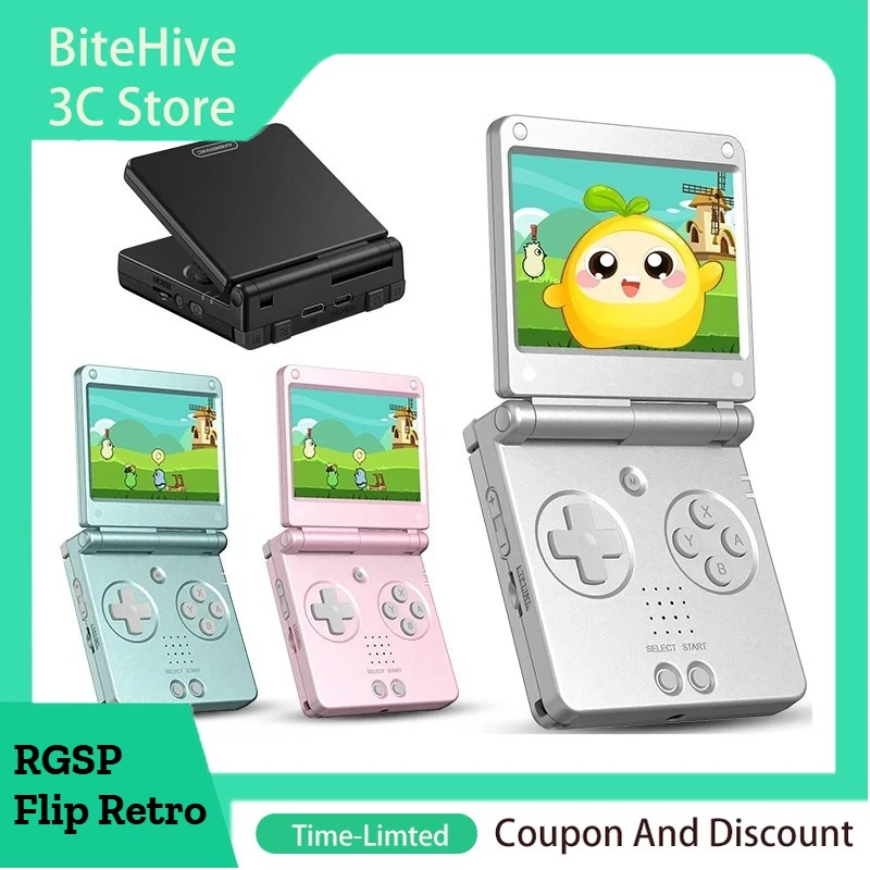 Anbernic RGSP Flip Retro Handheld Game Console Linux 64-bit 3300mAh Portable Gaming Player Supports Wifi RixelHK Streaming RG SP