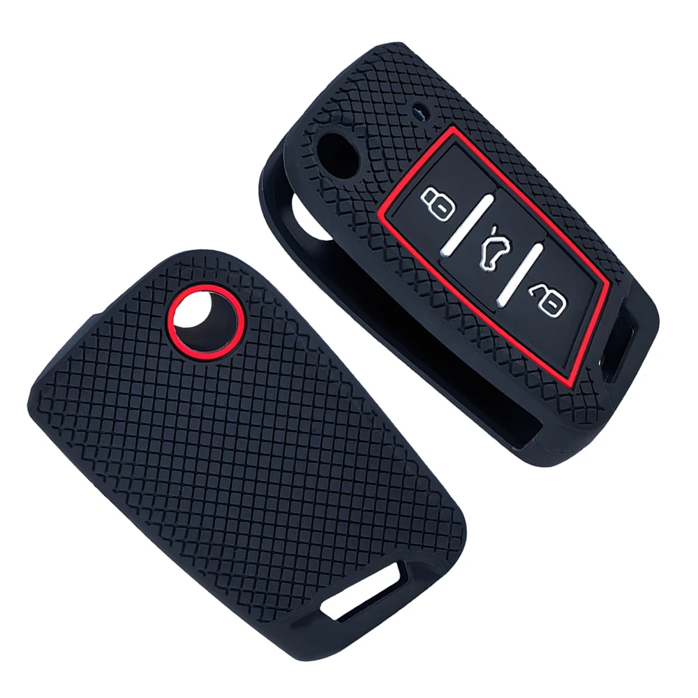 For VW Golf 7 GTI POLO T-Cross T-Roc Touran Tiguan Skoda Octavia Rapid Kodiaq Fabia Seat Ibiza Leon Ateca Arona Key Case Cover