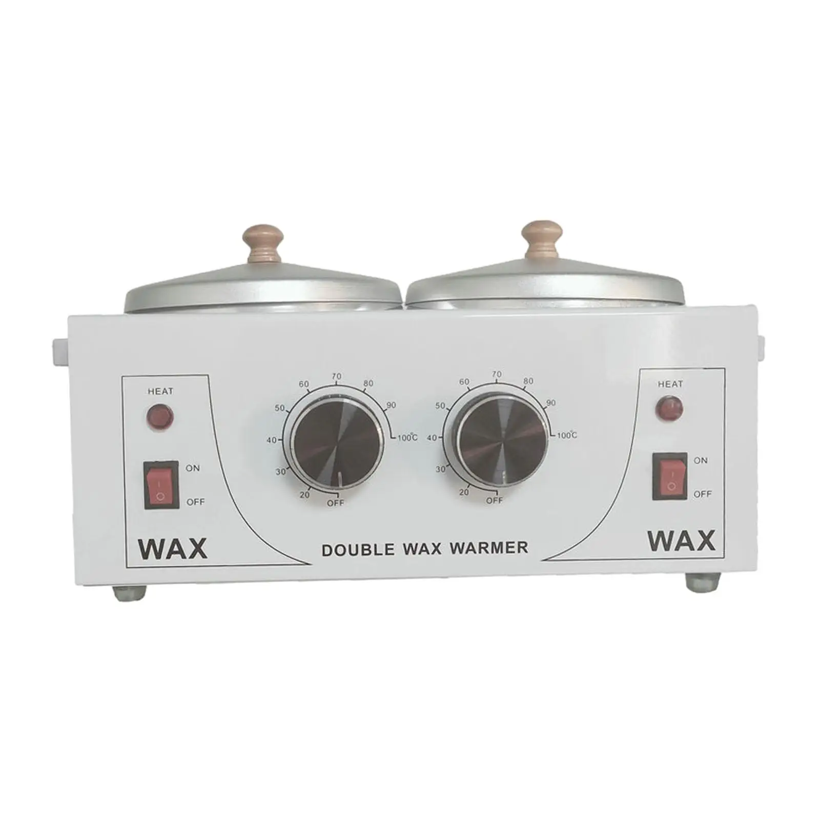 Portable Double Wax Pot Kit with Rapid Heating Aluminum Alloy Professional Waxing Pot for Women Men Home Spa