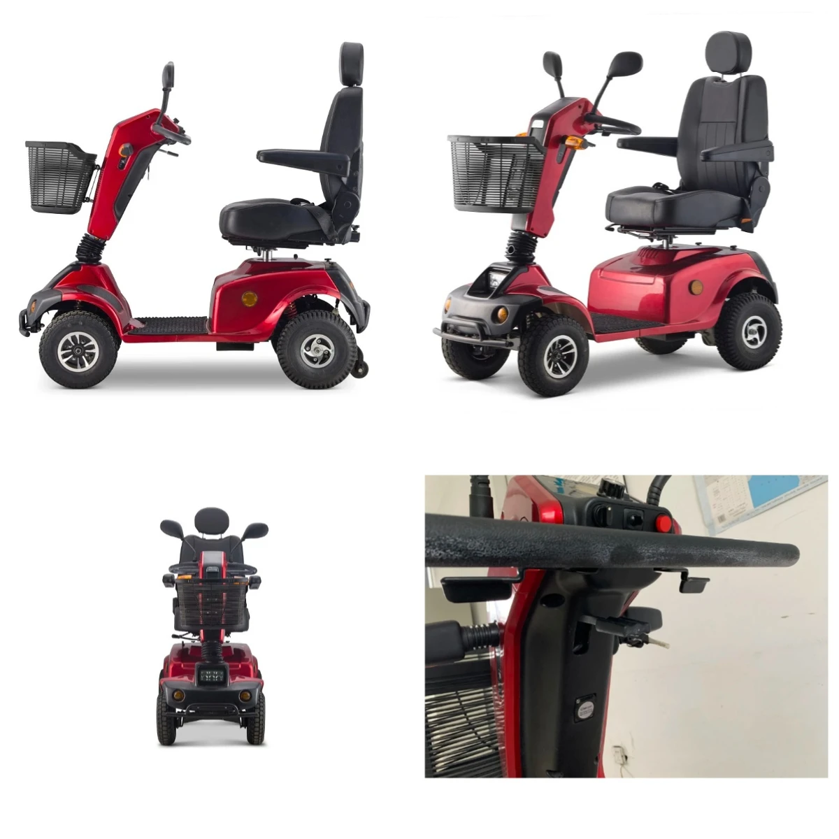 4-Wheel Folding Mobility Scooter for Seniors Adults Electric Handicap Disabled PowerChair with Long Battery Life Portable Design