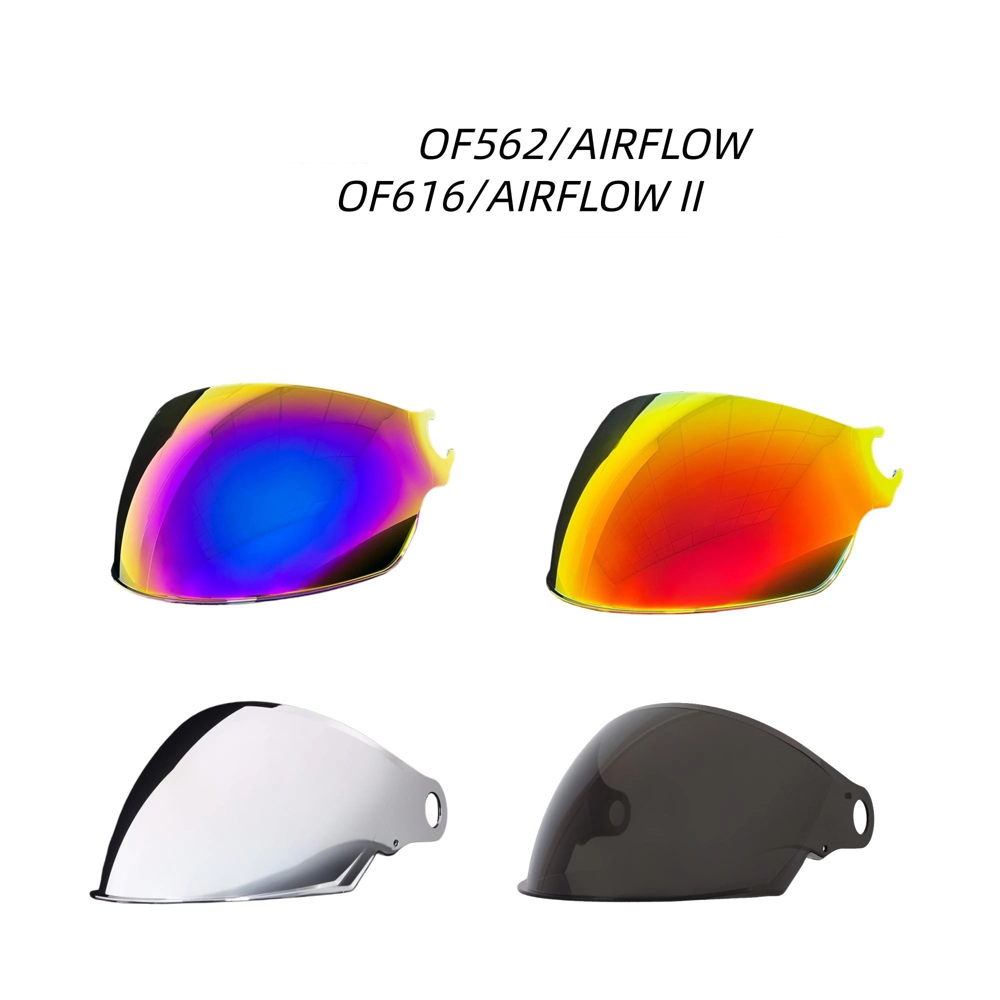 After‑market Replacement Helmet Visor Compatible with LS2 Half Helmet OF616 Three‑Quarter Helmet OF562 AIRFLOW,  Motorcycle Lens