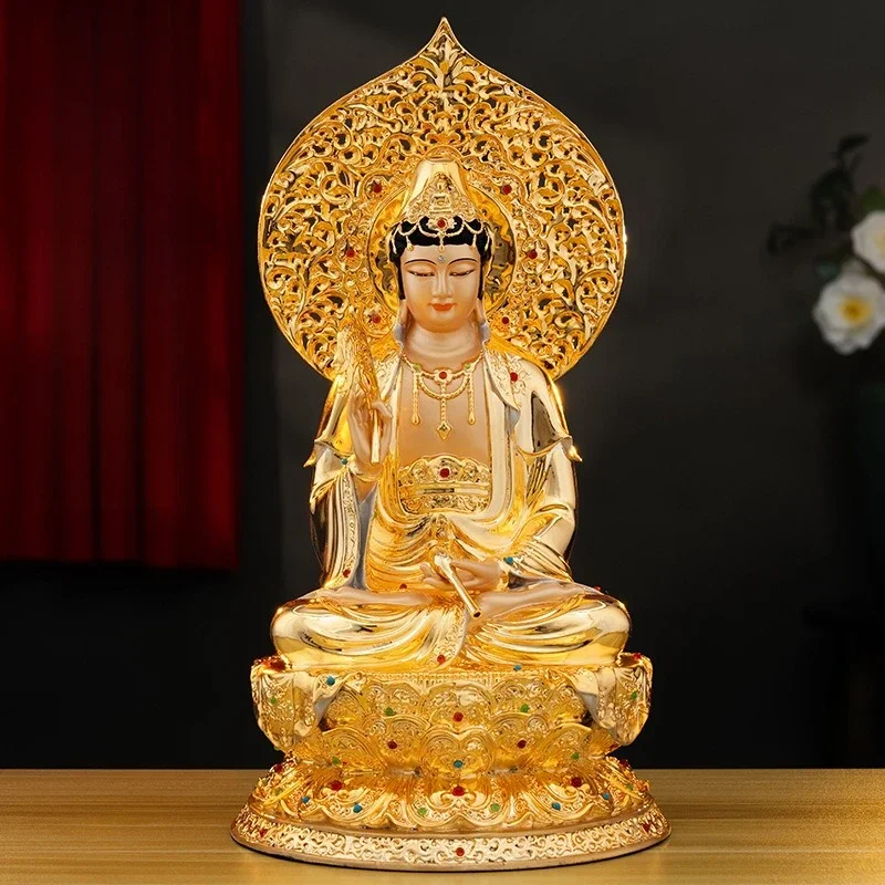 V8 pure copper gilt   Home Buddhist Hall is dedicated to the seated Buddha statue of Guanyin Bodhisattva in the South China Sea