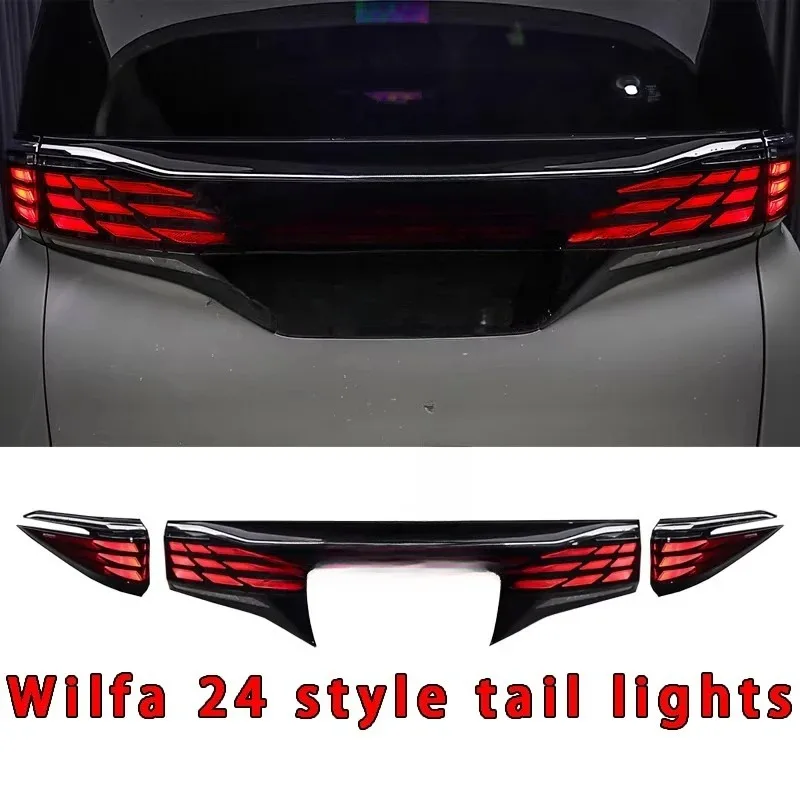 For 2024 for  Alphard LED Tail Lights Full LED Taillights with Red Lens for Upgrade or Replacement New Condition
