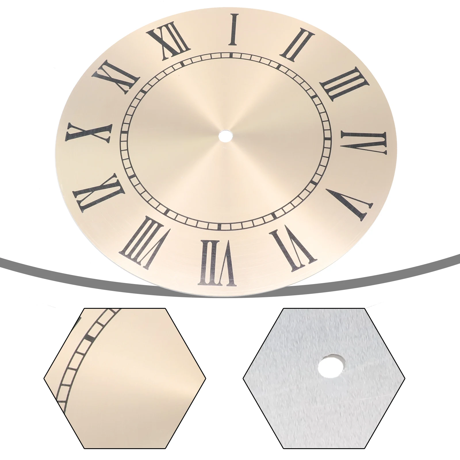 High Quality For Livingroom Bedroom Decoration Clock Dial Face Artware Aluminium Gold Background Outside 243MM