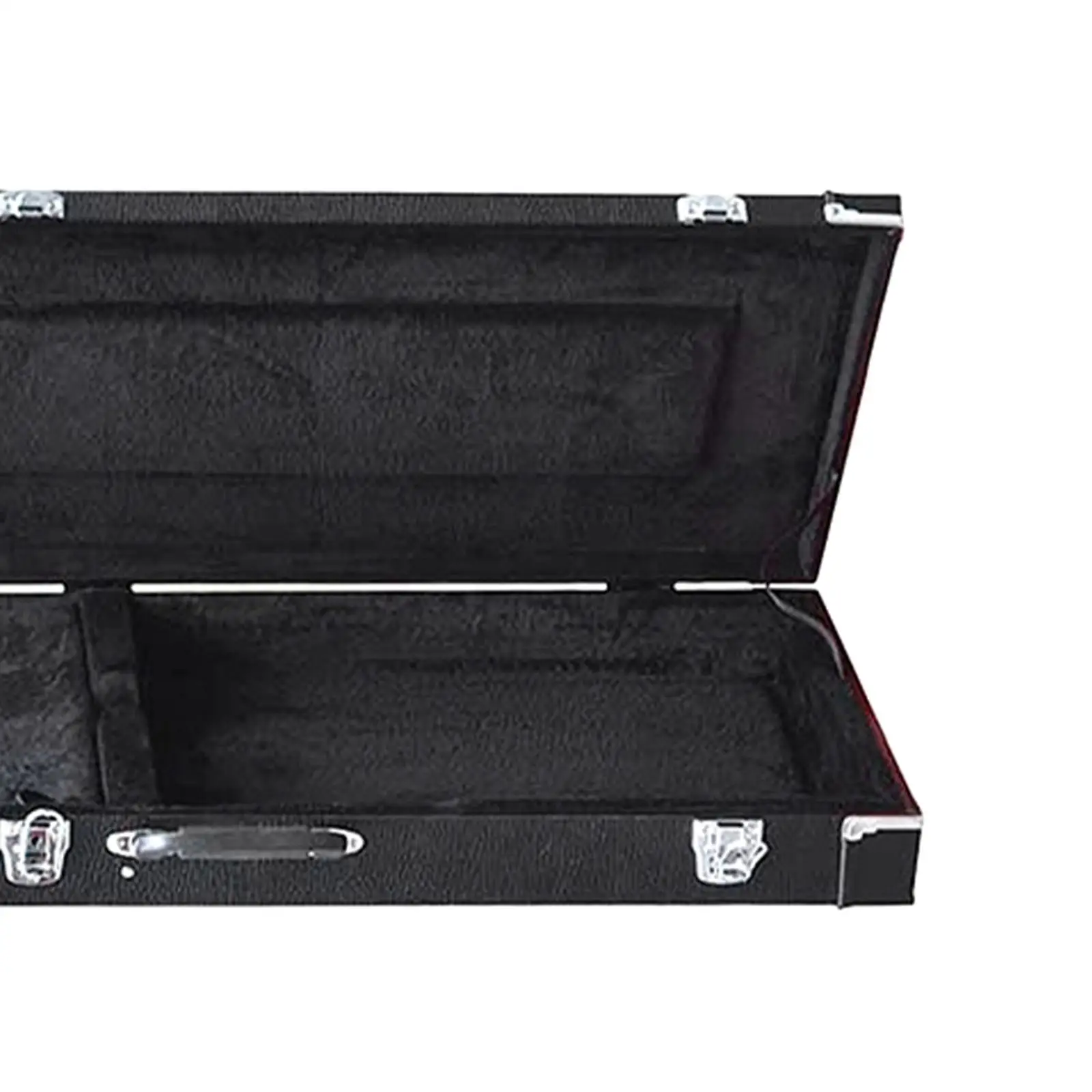 Hard Shell Guitar Case PU Leather Rigid Bass Guitar Storage Bag for Standard Size Electric Musical Instruments