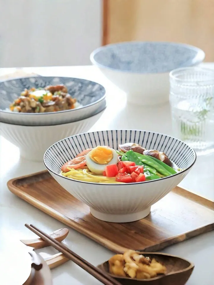 Japanese Ceramic Rice Bowls Set of Two or Four