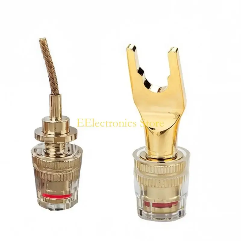 B03C Transparent Shielding Y Fork Speaker Connector for Clear Sound Quality