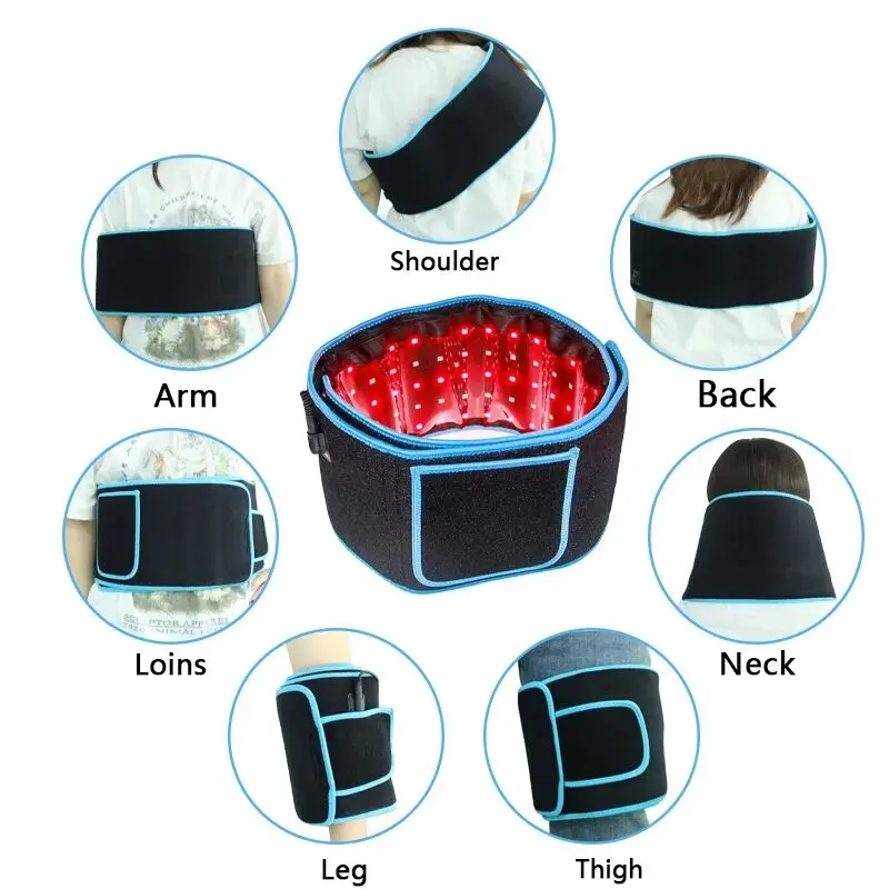 

Red Light Belt Infrared Warming Pad For Burning Fat Perspiration Belly Slimming Pain Relief 660nm And 850nm