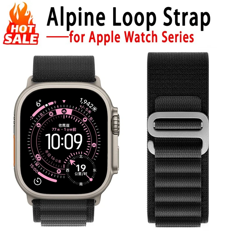 Alpine Loop Strap für Apple Watch Ultra 3 Band 49 mm 46 mm 45 mm 44 mm 42 mm 41 mm 40 mm Correa Armband iWatch Serie 11 10 SE 9 8 7 6