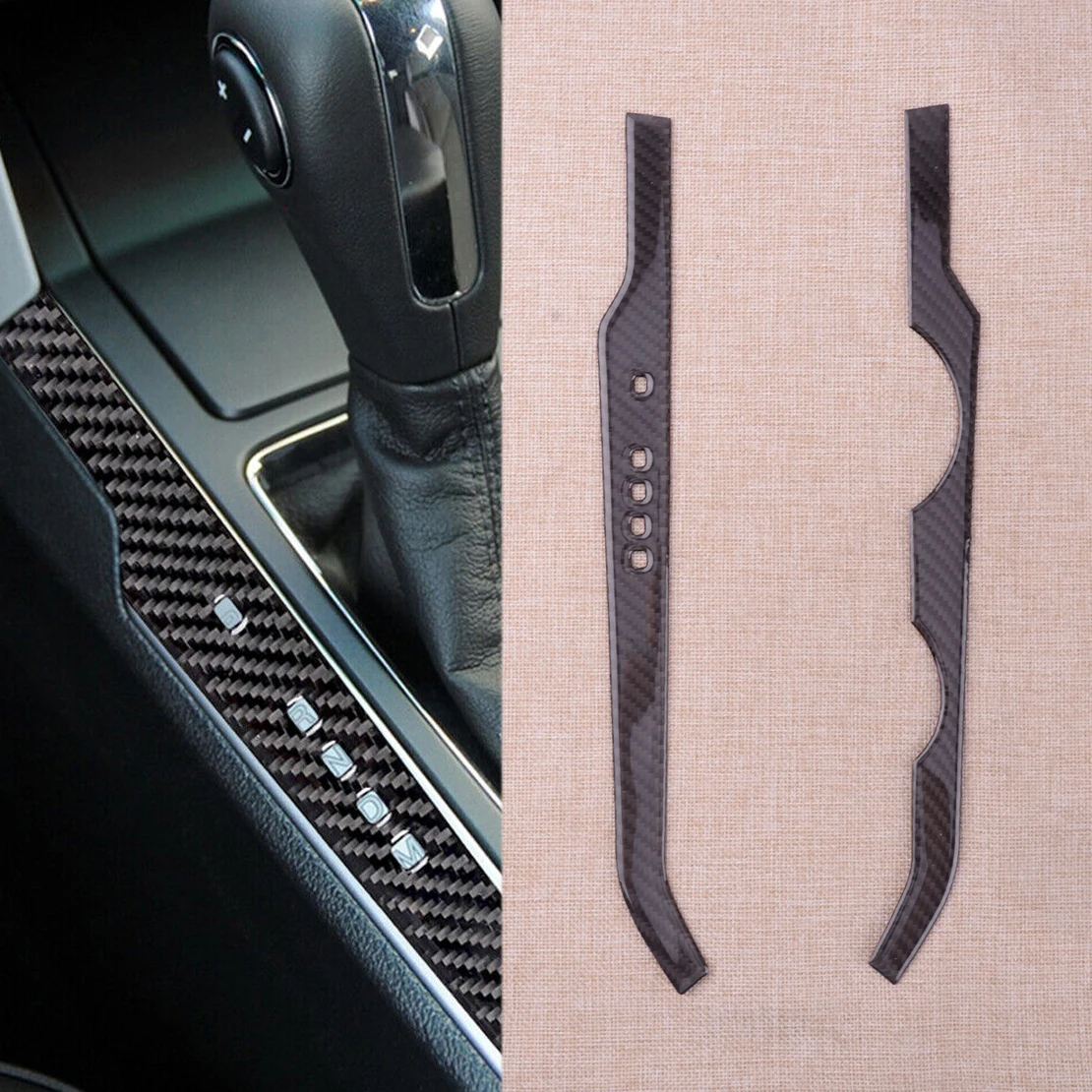 

New LHD Car Front Center Interior Gear Shift Panel Side Cover Trim Fit for Ford Explorer 2011 2012 2013 2014 Black Carbon Fiber