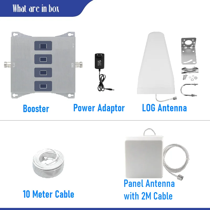 GSM DCS WCDMA LTE 5G 4G 3G 2G 800 900 1800 2100 2600 Cellphone Booster Mobile Signal Amplifier Cellular Repeater B20 B7 B3 B1