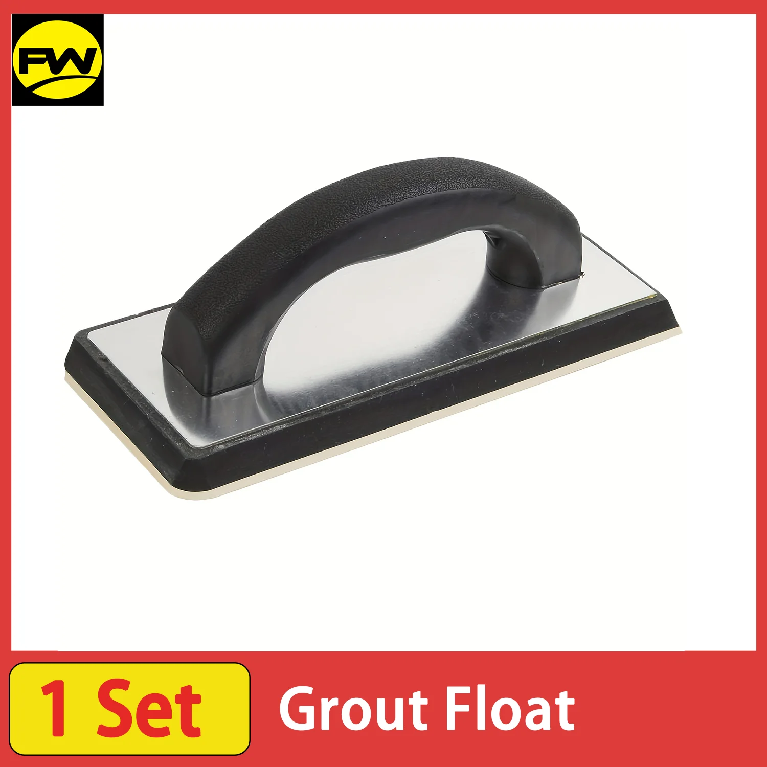 

Поплавок для ручной затирки размером 4 x 9,5 дюйма с антипригарной резинкой и алюминиевой рамой — эргономичная ручка для гладкой поверхности, плитки