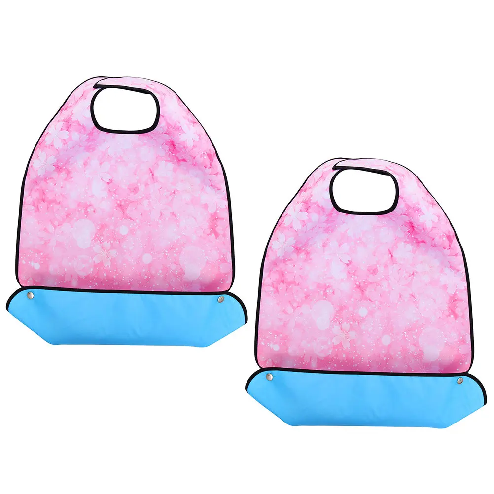 

2Pcs Waterproof Elderly Bib for Adults Soft Polyester Breathable Skin-Friendly Eating Protection Bibs for Women Men Bedridden