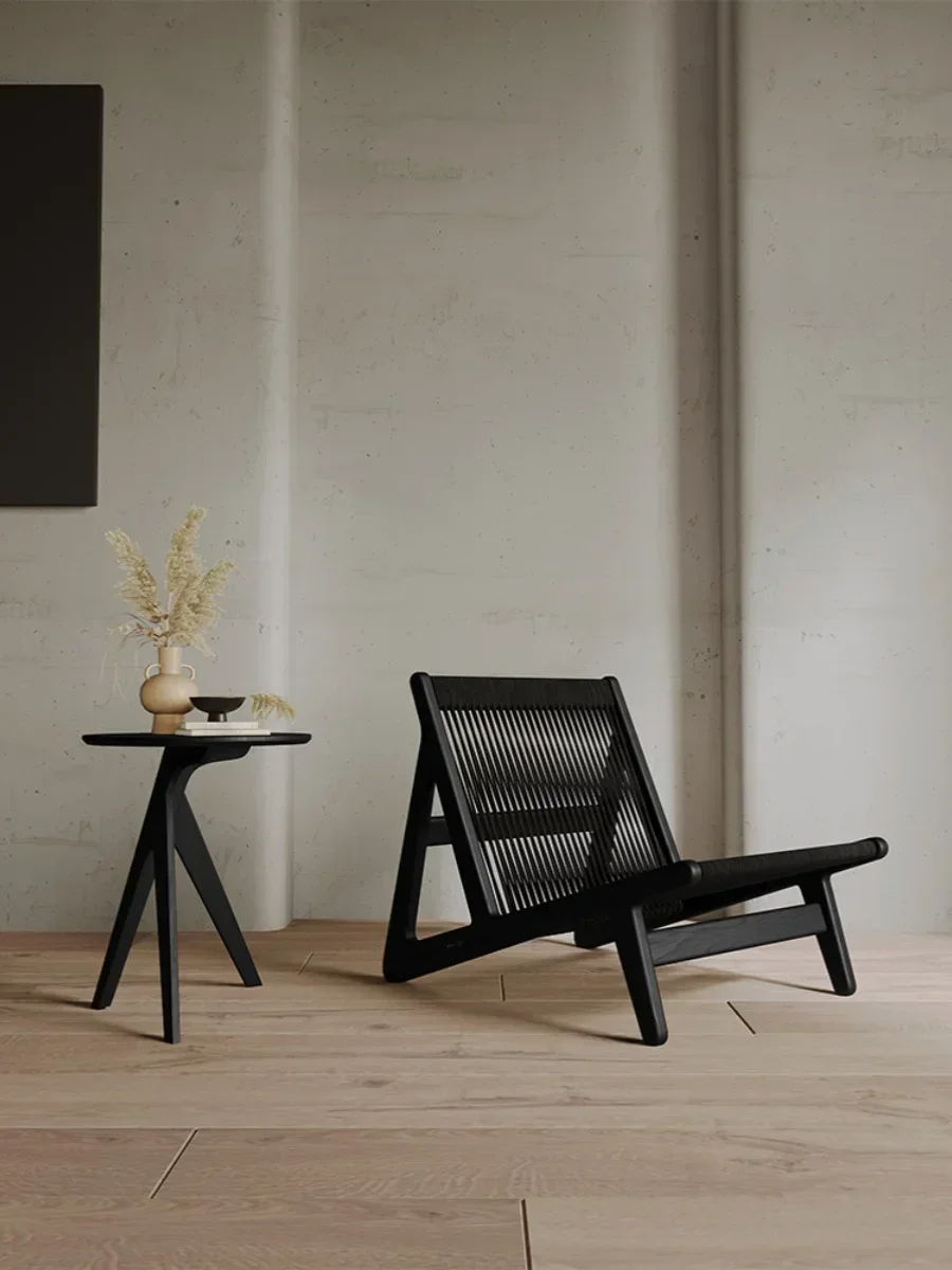 

log wind solid wood braided rope single person sofa chair home living room lazy leisure chair hunting chair Hot sales