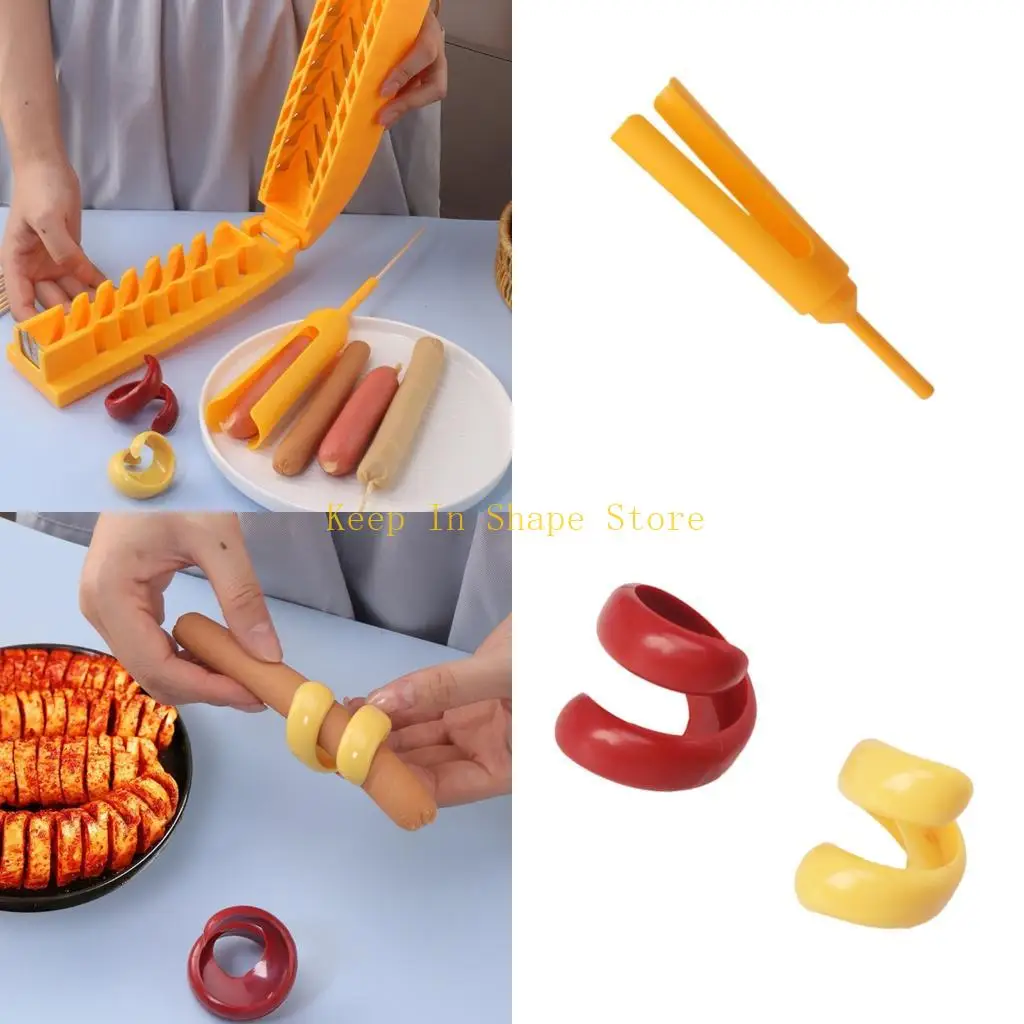 U1JC Barbecue Frankfurter Scoring Aid for Family Table Use, Handheld Carving Accessory for Cookout Serving and Travel Meals