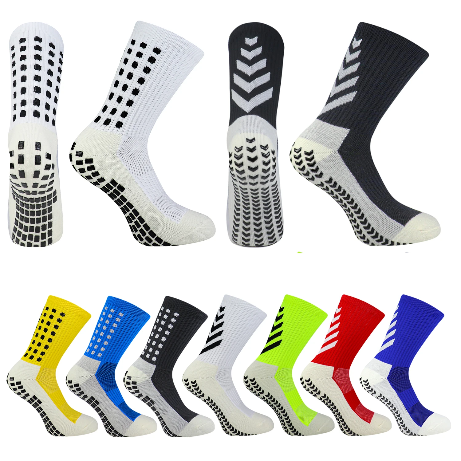 Anti Slip Grip Football Socks Nylon Silicone Suction Cup Non Slip Soccer Socks Men Women Sports Baseball Rugby Cycling Socks