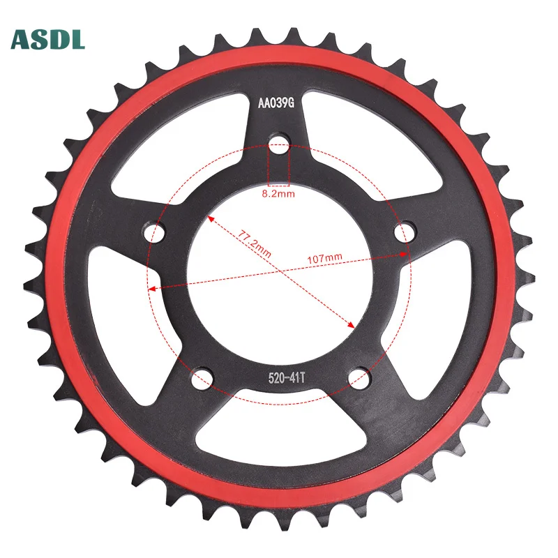 For CF Moto 520 40T 41T 14T Moto Front Rear Sprocket Modified Gear Wheel 250 NK 250NK 2017-2022 CF250 CF250-A CF250-BF 250SR