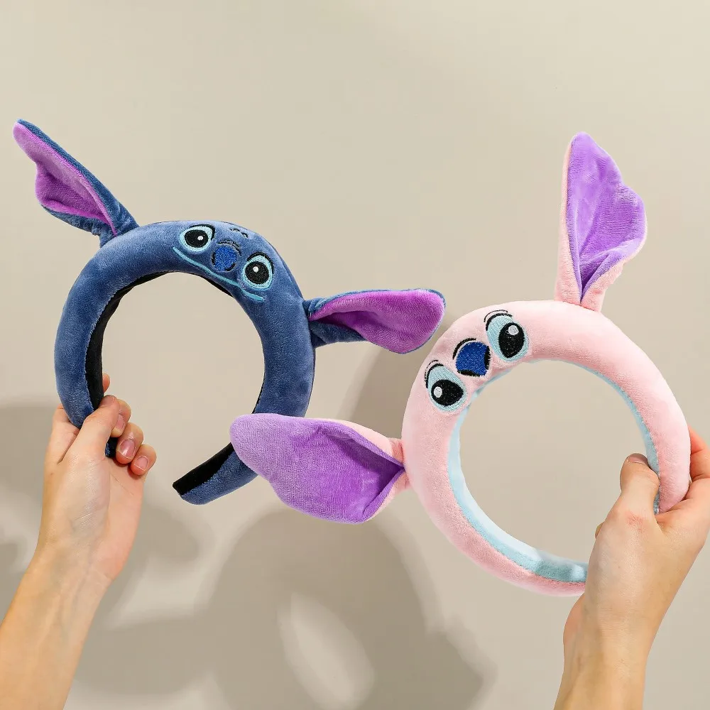 

1 шт./2 шт. плюшевые обручи для волос, выполненные в виде персонажей мультфильмов Диснея Стич и его подруги Ангел.