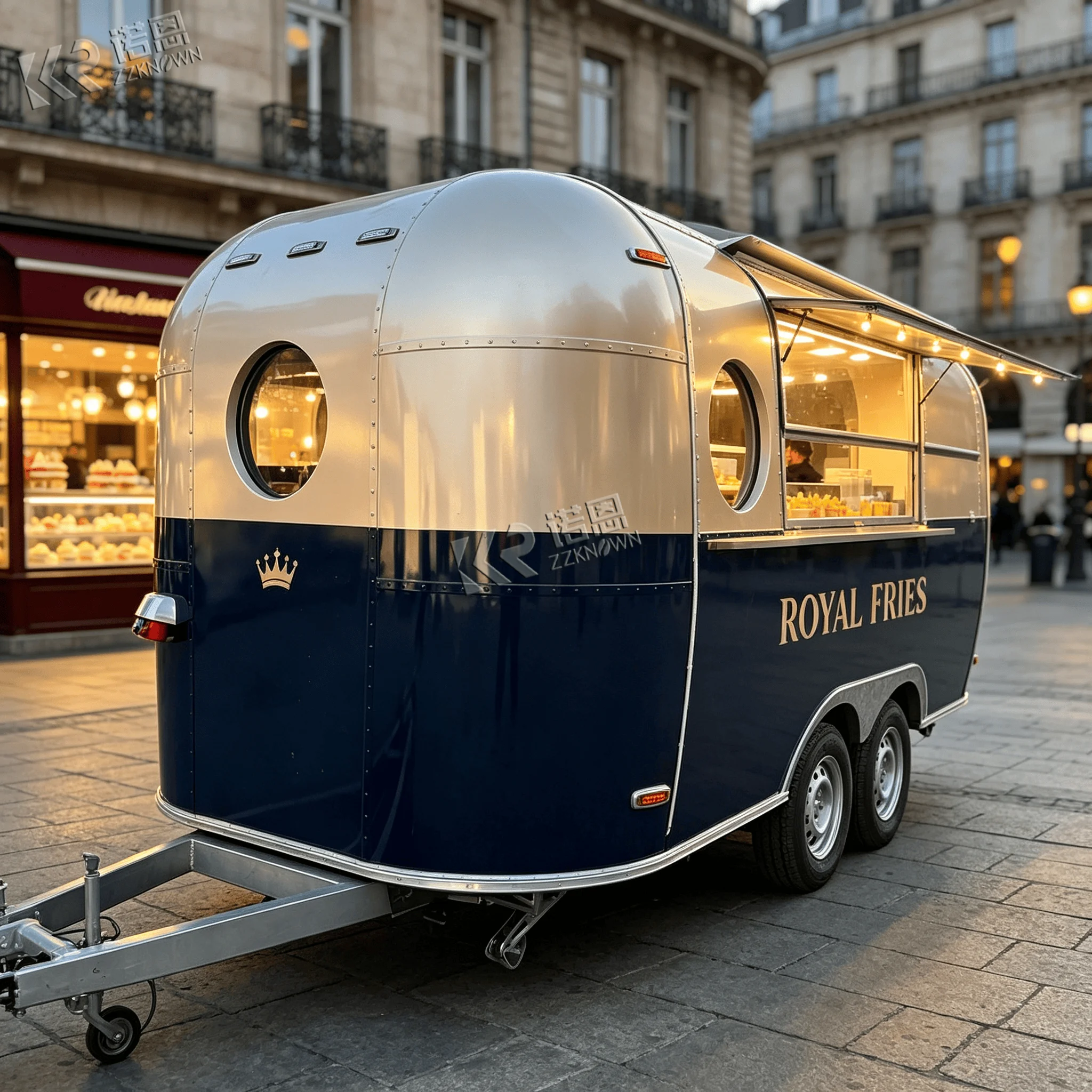 2026 High Quality Burger Food Trailer Custom Mobile Kitchen Street Food Truck Commercial Burger Pizza Trailer For Sale